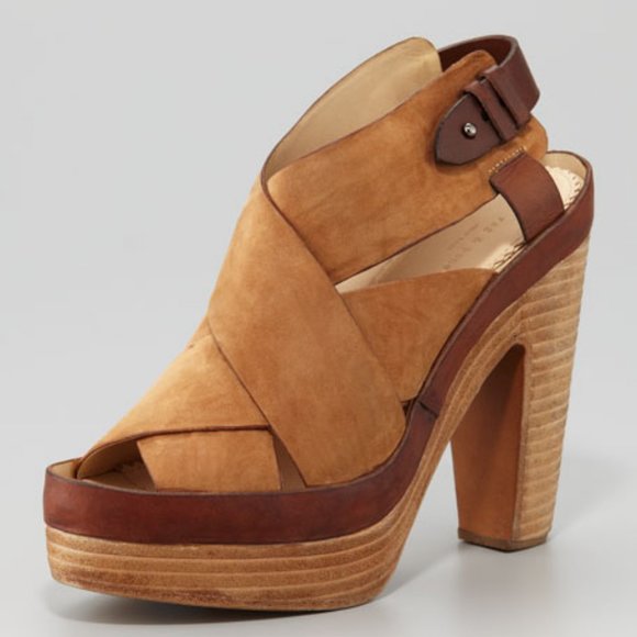 rag & bone Shoes - SALE Rag & Bone Sloane Nubuck Platform Sandal Stac